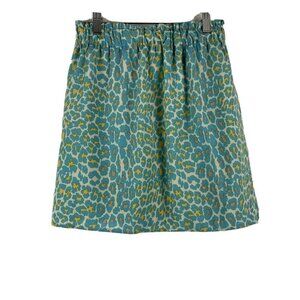 Francescas Moonlight Blue Leopard Print Mini Skirt